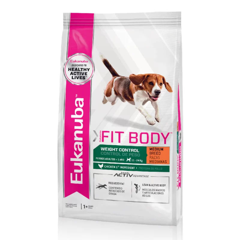 EUKANUBA PERRO FIT BODY RAZA MEDIANA