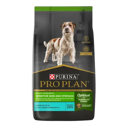 PRO PLAN PERRO PIEL Y ESTOMAGO SENSIBLE RAZA PEQUEÑA