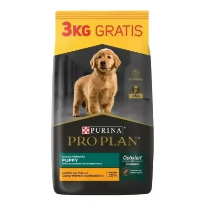 PRO PLAN PERRO CACHORRO PUPPY RAZA MEDIANA BONUS BAG